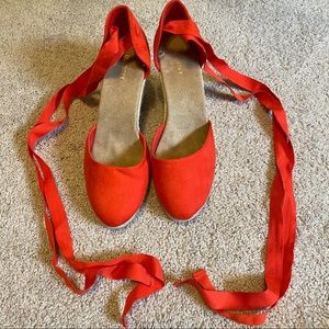 old navy wedges w/ ties